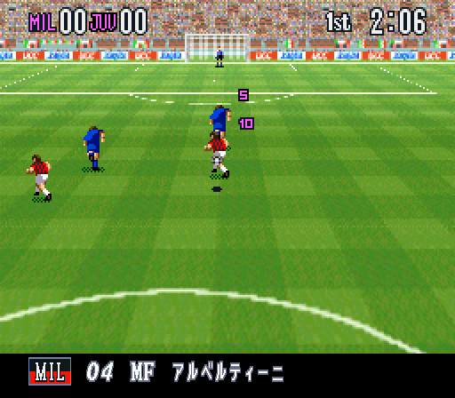 Super Formation Soccer '95 della Serie A - UCC Xaqua Version (Japan) In game screenshot